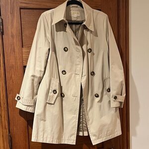 Michael Kors Light Beige Double-Breasted Trench Coat
